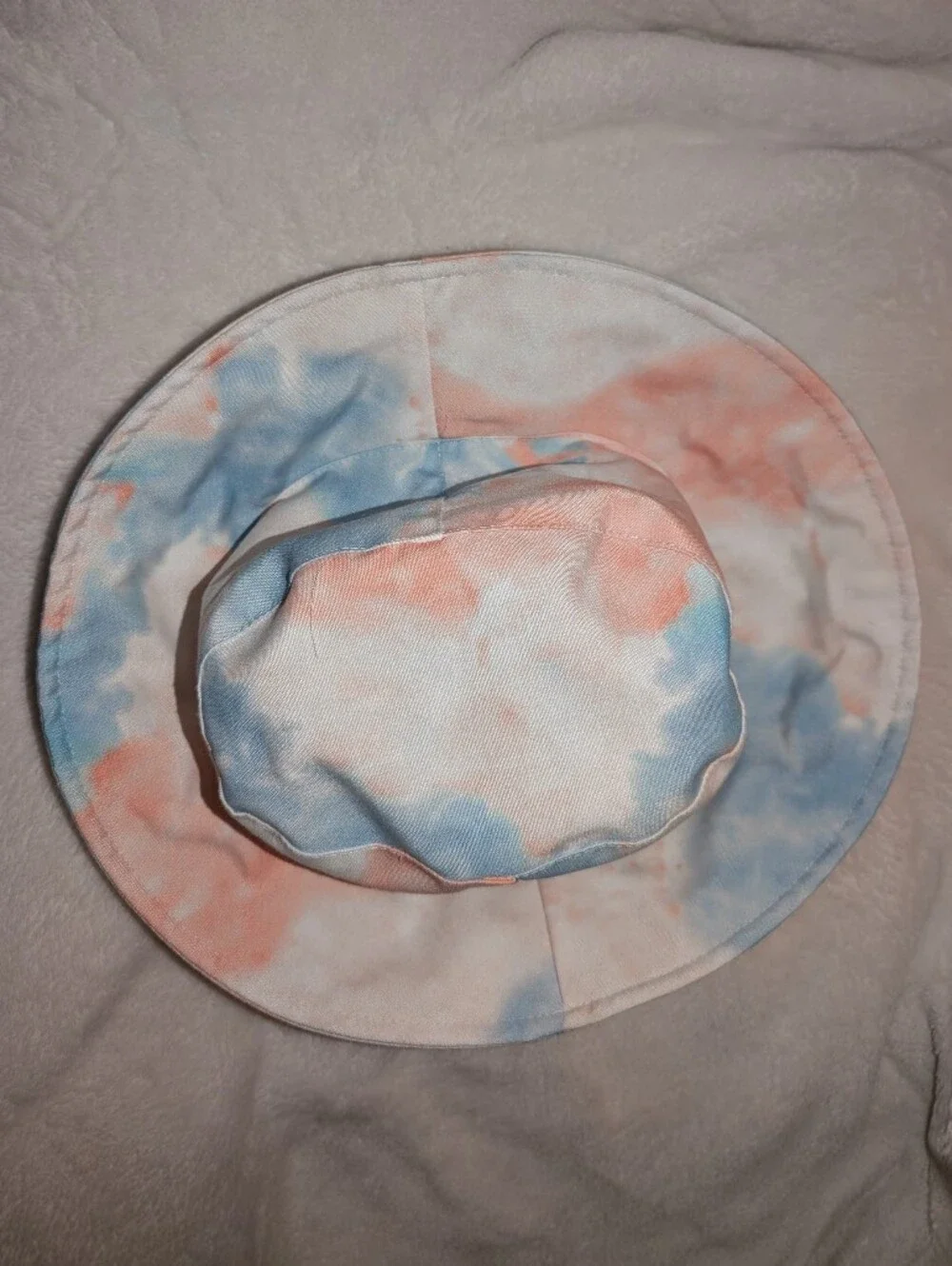 Pastel Tie Dye Bucket Hat Blue & Orange Sun Hat Summer Accessories Kids/Pre-Teen